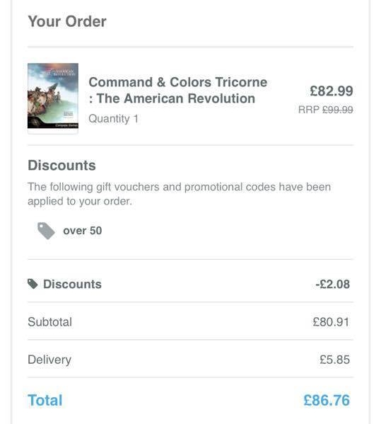 tricorne command and colors